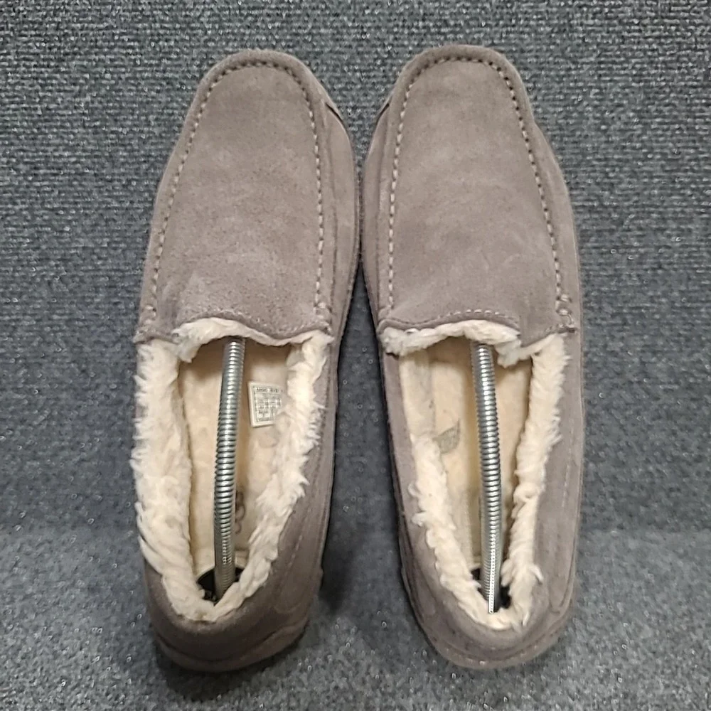 UGG Men's Ascot Shearling Slippers/Moccasins Gray Suede Size‎ 13 S/N 1101110